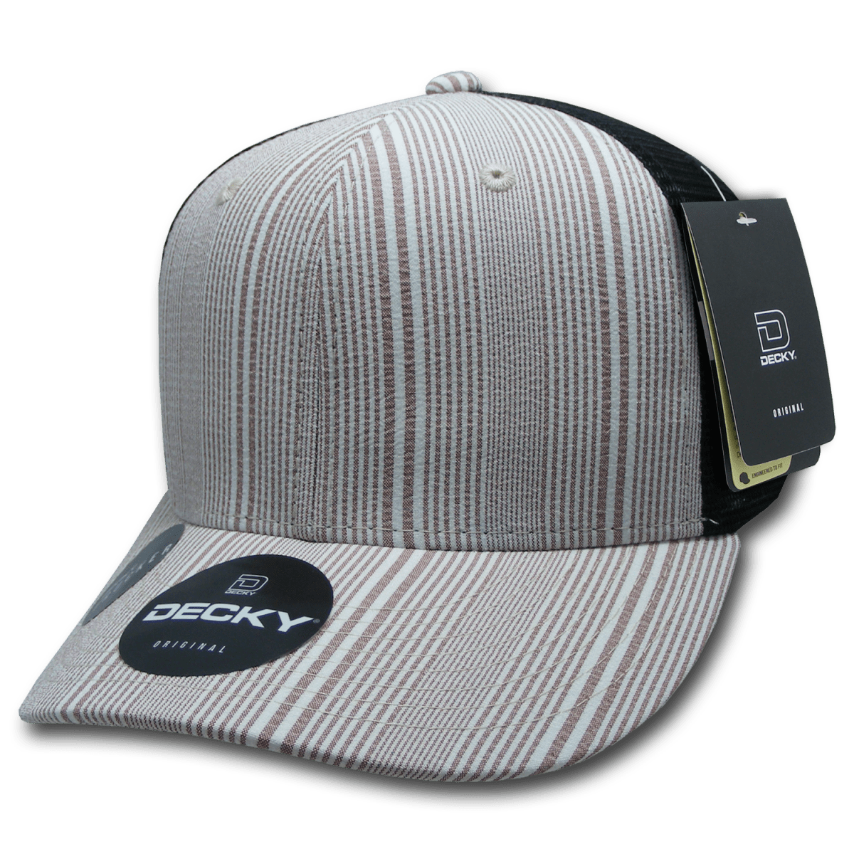 Decky 6 Panel Mid Profile Structured Plaid Trucker | Decky 6018 6018 - 141 OSFM