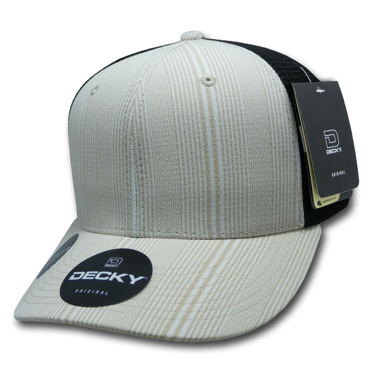 Decky 6 Panel Mid Profile Structured Plaid Trucker | Decky 6018 6018 - 142 OSFM