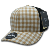 Decky 6 Panel Mid Profile Structured Plaid Trucker | Decky 6018 6018 - 146 OSFM