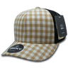 Decky 6 Panel Mid Profile Structured Plaid Trucker | Decky 6018 6018 - 146 OSFM