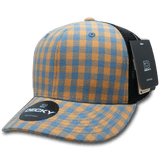 Decky 6 Panel Mid Profile Structured Plaid Trucker | Decky 6018 6018 - 149 OSFM
