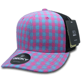 Decky 6 Panel Mid Profile Structured Plaid Trucker | Decky 6018 6018 - 150 OSFM