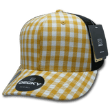 Decky 6 Panel Mid Profile Structured Plaid Trucker | Decky 6018 6018 - 160 OSFM