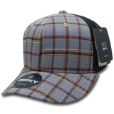Decky 6 Panel Mid Profile Structured Plaid Trucker | Decky 6018 6018 - 161 OSFM