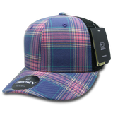 Decky 6 Panel Mid Profile Structured Plaid Trucker | Decky 6018 6018 - 170 OSFM