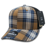 Decky 6 Panel Mid Profile Structured Plaid Trucker | Decky 6018 6018 - 172 OSFM