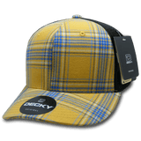 Decky 6 Panel Mid Profile Structured Plaid Trucker | Decky 6018 6018 - 173 OSFM