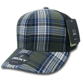 Decky 6 Panel Mid Profile Structured Plaid Trucker | Decky 6018 6018 - 185 OSFM