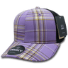 Decky 6 Panel Mid Profile Structured Plaid Trucker | Decky 6018 6018 - 187 OSFM