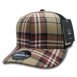 Decky 6 Panel Mid Profile Structured Plaid Trucker | Decky 6018 6018 - 189 OSFM