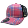 Decky 6 Panel Mid Profile Structured Plaid Trucker | Decky 6018 6018 - 201 OSFM
