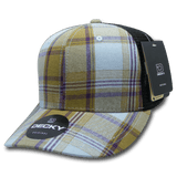 Decky 6 Panel Mid Profile Structured Plaid Trucker | Decky 6018 6018 - 210 OSFM