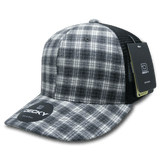 Decky 6 Panel Mid Profile Structured Plaid Trucker | Decky 6018 6018 - 214 OSFM