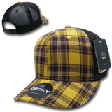 Decky 6 Panel Mid Profile Structured Plaid Trucker | Decky 6018 6018 - 220 OSFM