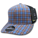 Decky 6 Panel Mid Profile Structured Plaid Trucker | Decky 6018 6018 - 231 OSFM