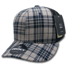 Decky 6 Panel Mid Profile Structured Plaid Trucker | Decky 6018 6018 - 240 OSFM