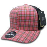Decky 6 Panel Mid Profile Structured Plaid Trucker | Decky 6018 6018 - 242 OSFM