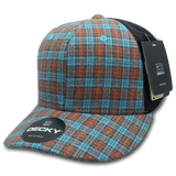 Decky 6 Panel Mid Profile Structured Plaid Trucker | Decky 6018 6018 - 250 OSFM