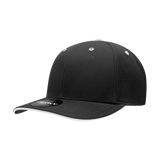 Decky 6 Panel Mid Profile Structured Sandwich Bill Cap | Decky 2003 Black/White OSFM Hats