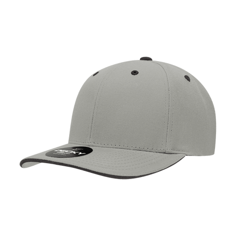Decky 6 Panel Mid Profile Structured Sandwich Bill Cap | Decky 2003 Grey/Black OSFM Hats