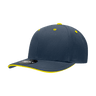 Decky 6 Panel Mid Profile Structured Sandwich Bill Cap | Decky 2003 Navy/Gold OSFM Hats