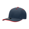 Decky 6 Panel Mid Profile Structured Sandwich Bill Cap | Decky 2003 Navy/Red OSFM Hats