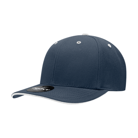 Decky 6 Panel Mid Profile Structured Sandwich Bill Cap | Decky 2003 Navy/White OSFM Hats