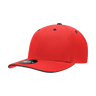 Decky 6 Panel Mid Profile Structured Sandwich Bill Cap | Decky 2003 Red/Black OSFM Hats