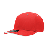 Decky 6 Panel Mid Profile Structured Sandwich Bill Cap | Decky 2003 Red/White OSFM Hats