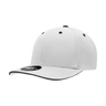 Decky 6 Panel Mid Profile Structured Sandwich Bill Cap | Decky 2003 White/Black OSFM Hats