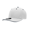Decky 6 Panel Mid Profile Structured Sandwich Bill Cap | Decky 2003 White/Navy OSFM Hats