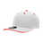 Decky 6 Panel Mid Profile Structured Sandwich Bill Cap | Decky 2003 White/Red OSFM Hats