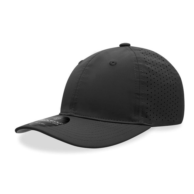 Decky 6 Panel Relaxed Perforated Cap | Decky 6413 Black Standard Hats