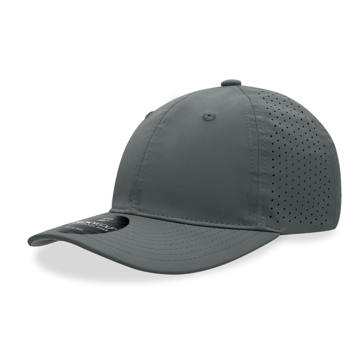 Decky 6 Panel Relaxed Perforated Cap | Decky 6413 Charcoal Standard Hats
