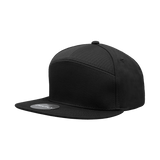 Decky 7 Panel High Profile Structured Cotton Blend Cap | Decky 1098 Black OSFM Hats