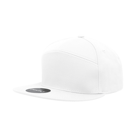 Decky 7 Panel High Profile Structured Cotton Blend Cap | Decky 1098 White OSFM Hats