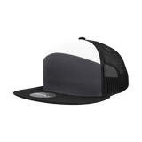 Decky 7 Panel High Profile Structured Cotton Blend Trucker | Decky 1133 Charcoal/White/Black OSFM
