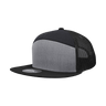 Decky 7 Panel High Profile Structured Cotton Blend Trucker | Decky 1133 Heather Grey/Black/Black Standard