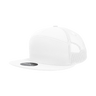 Decky 7 Panel High Profile Structured Cotton Blend Trucker | Decky 1133 White OSFM