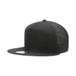 Decky 7 Panel High Profile Structured Perforated Performance Cap | Decky 6230 Black Standard Hats