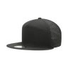 Decky 7 Panel High Profile Structured Perforated Performance Cap | Decky 6230 Black Standard Hats