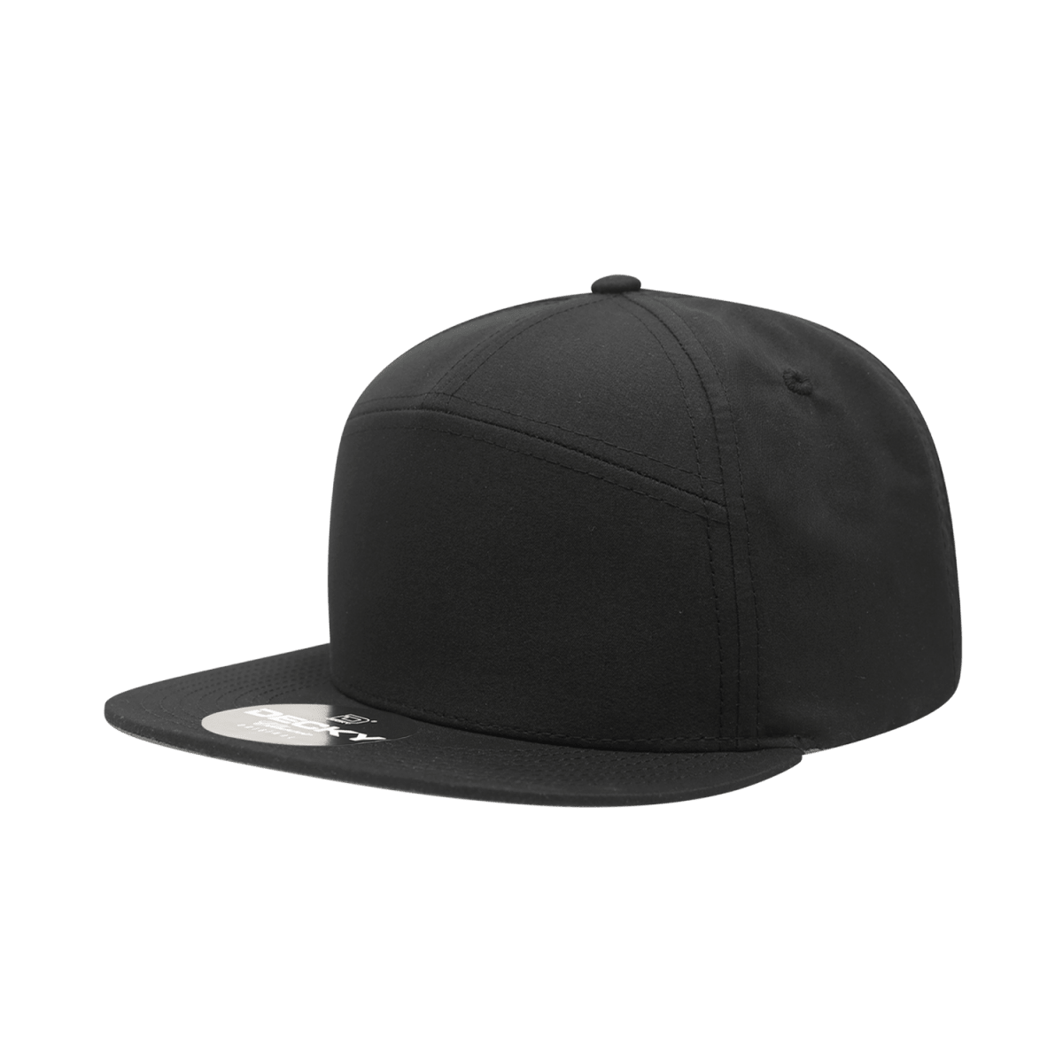 Decky 7 Panel High Profile Structured Performance Cap | Decky 6229 Black Standard Hats