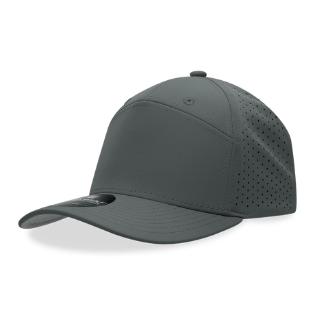 Decky 7 Panel Perforated Cap | Decky 6416 Charcoal Standard Hats
