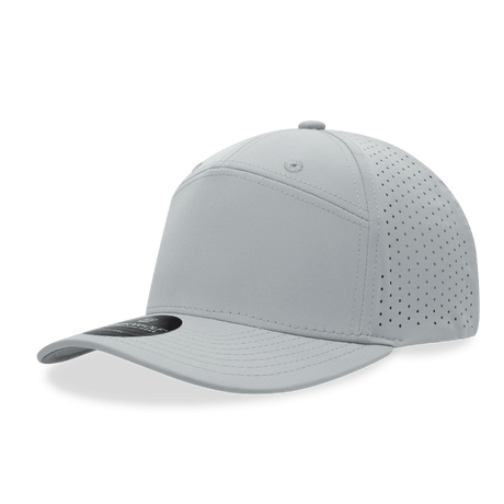 Decky 7 Panel Perforated Cap | Decky 6416 Grey Standard Hats