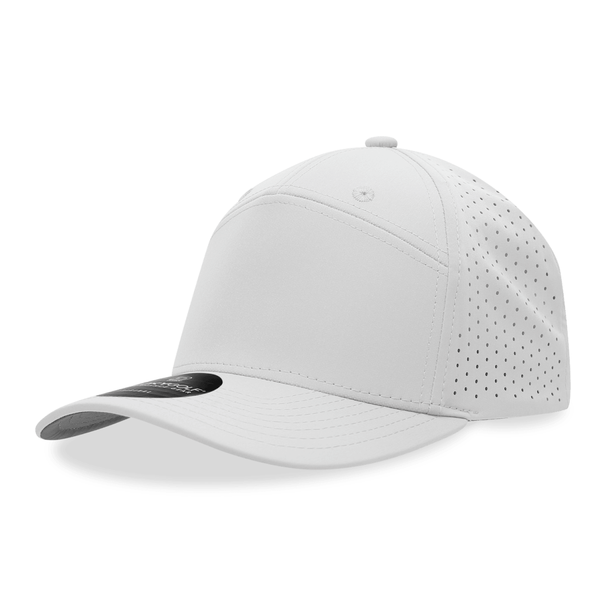 Decky 7 Panel Perforated Cap | Decky 6416 White Standard Hats