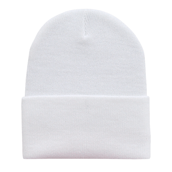 Decky Acrylic/Polyester Long Beanies | Decky 613 White Standard Beanies