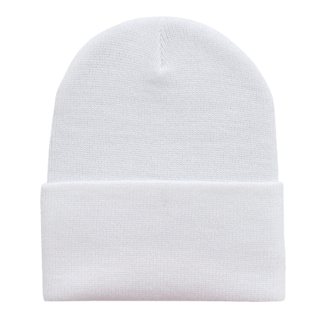 Decky Acrylic/Polyester Long Beanies | Decky 613 White Standard Beanies