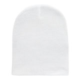 Decky Acrylic/Polyester Short Beanies | Decky 187 White OSFM Beanies