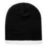 Decky Acrylic/Polyester Striped Short Beanie | Decky 8007 Black/White OSFM Beanies