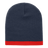 Decky Acrylic/Polyester Striped Short Beanie | Decky 8007 Navy/Red OSFM Beanies
